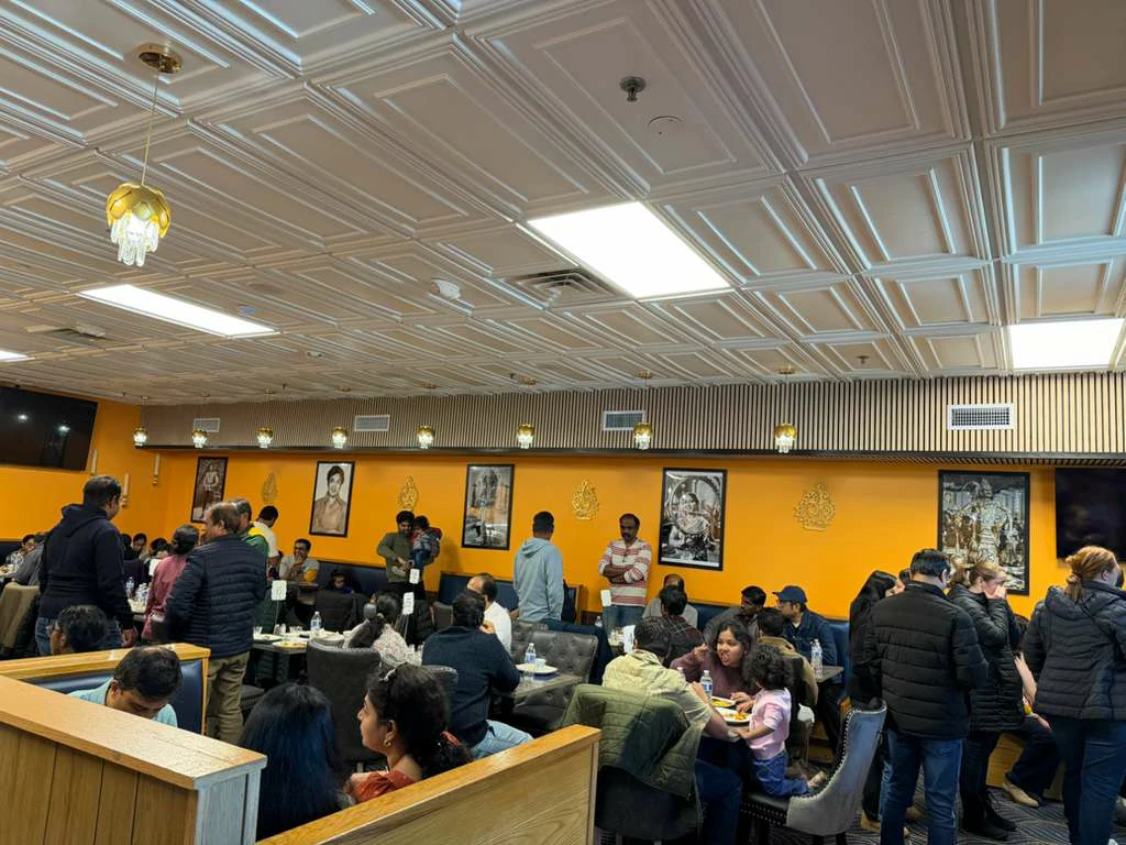 AHA Indian Cuisine restaurant dining area Brookfield WI